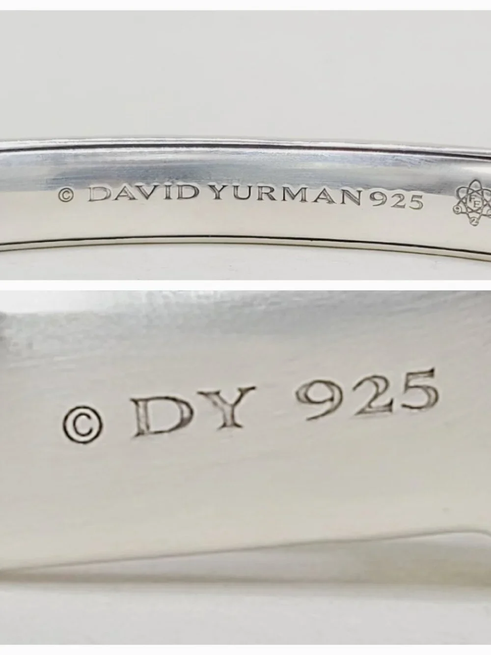 David Yurman Fused ID Bracelet in Sterling Silver w/ Meteorite - RARE